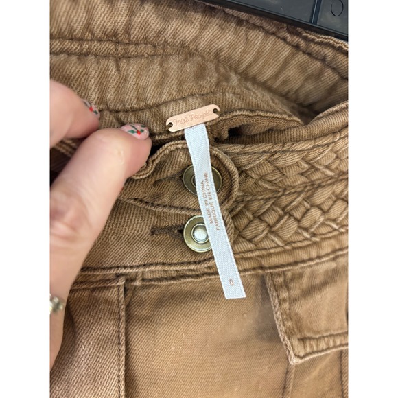 Free People Womens Tan Cargo A Line Mini Skirt Size 0 - Picture 4 of 8